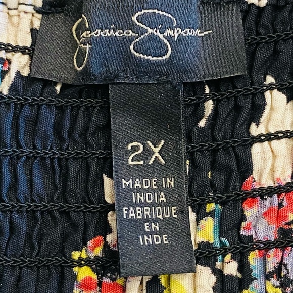 Jessica Simpson Black Floral Dress Size 2X - Picture 14 of 15